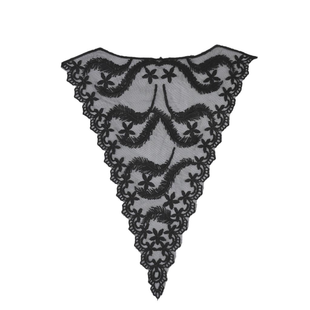 Water-Soluble Mesh Embroidery Milk Silk Flower, Hollow Bottoming Shirt, Back Set, Clothing Accessories, Triangular Accessories