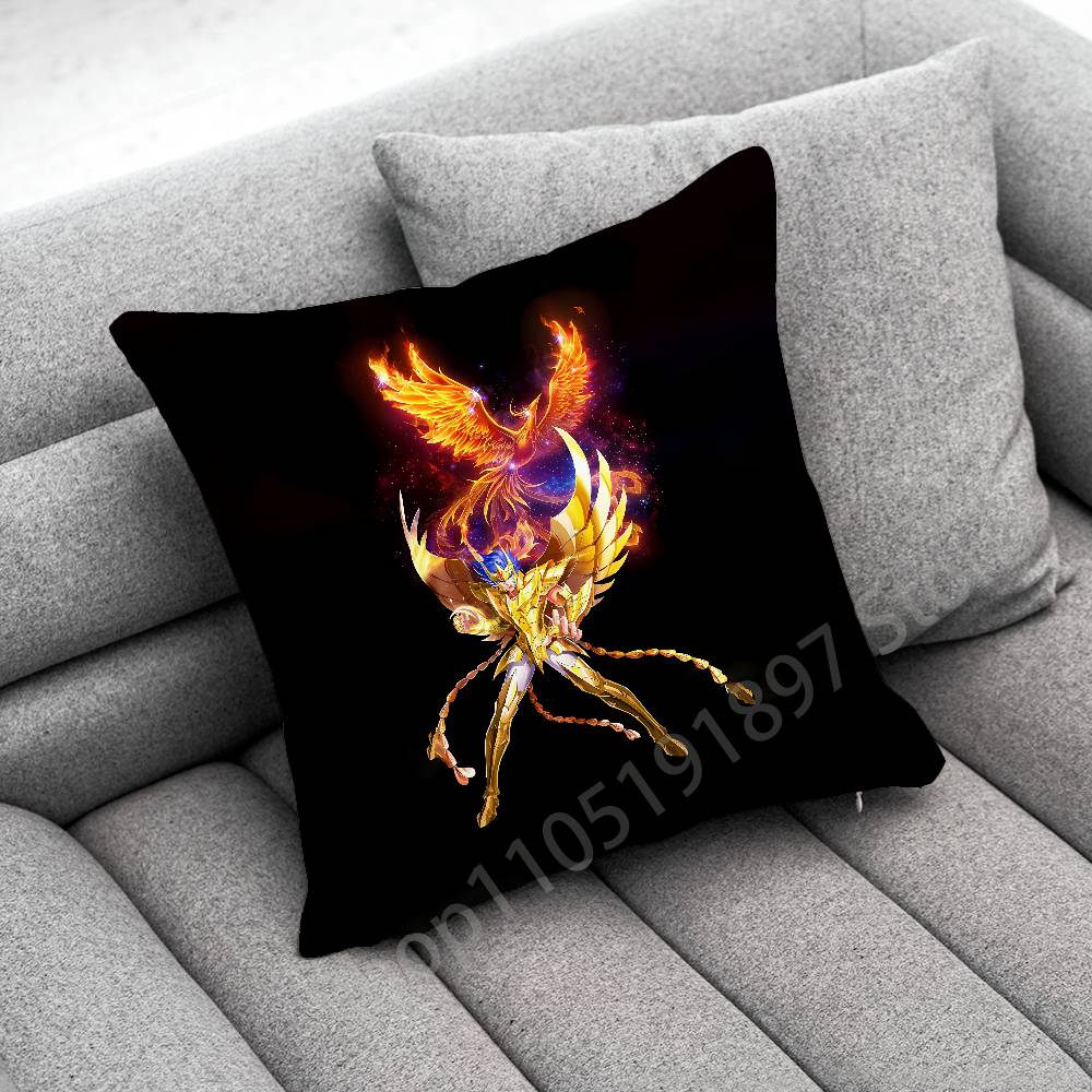 S-Saint Seiya Knights Zodiac Throw Pillow Case For 45X45Cm 40X40Cm 55X55Cm 50X50Cm 30X30Cm Square Car Pillowcase Shell
