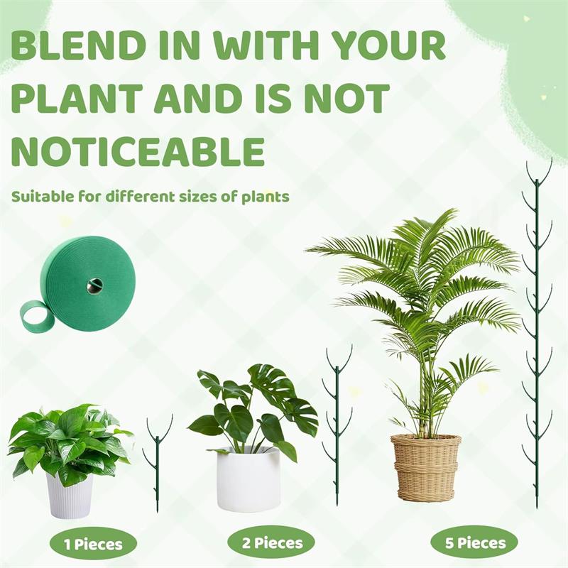 5Pack Plant Support Stakes Stackable Monstera Plant Supports for Indoor Outdoor Plants Garden Stakes Trellis for Climbing Potted Plants Pothos Flowers