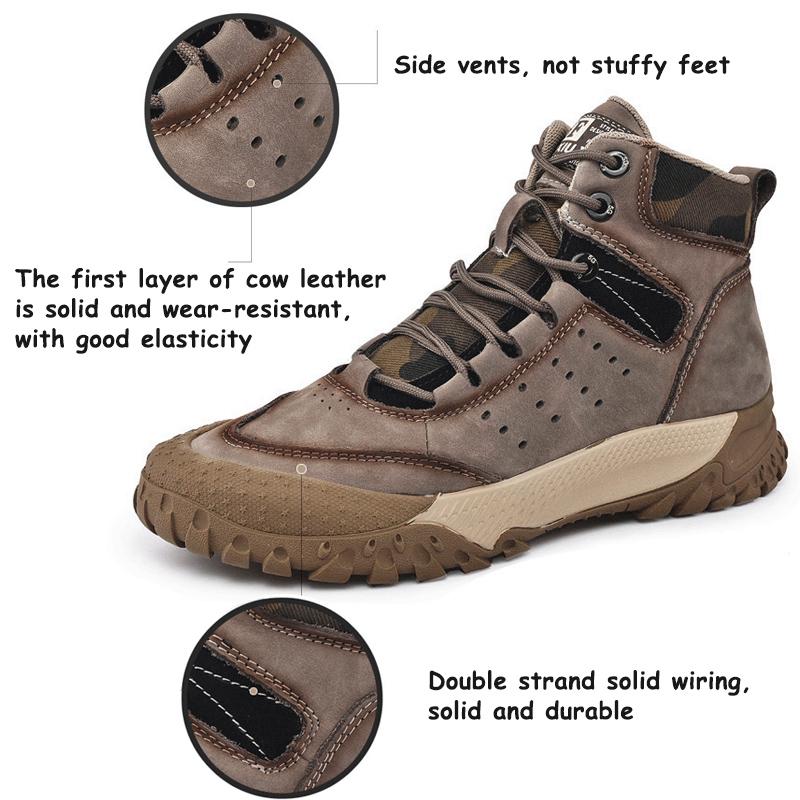 Férfi magas szárú pamutcsizmák, szabadidős cipők Túratúracipők