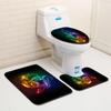Christmas Bathroom Floor Mat Toilet Three-Piece Set