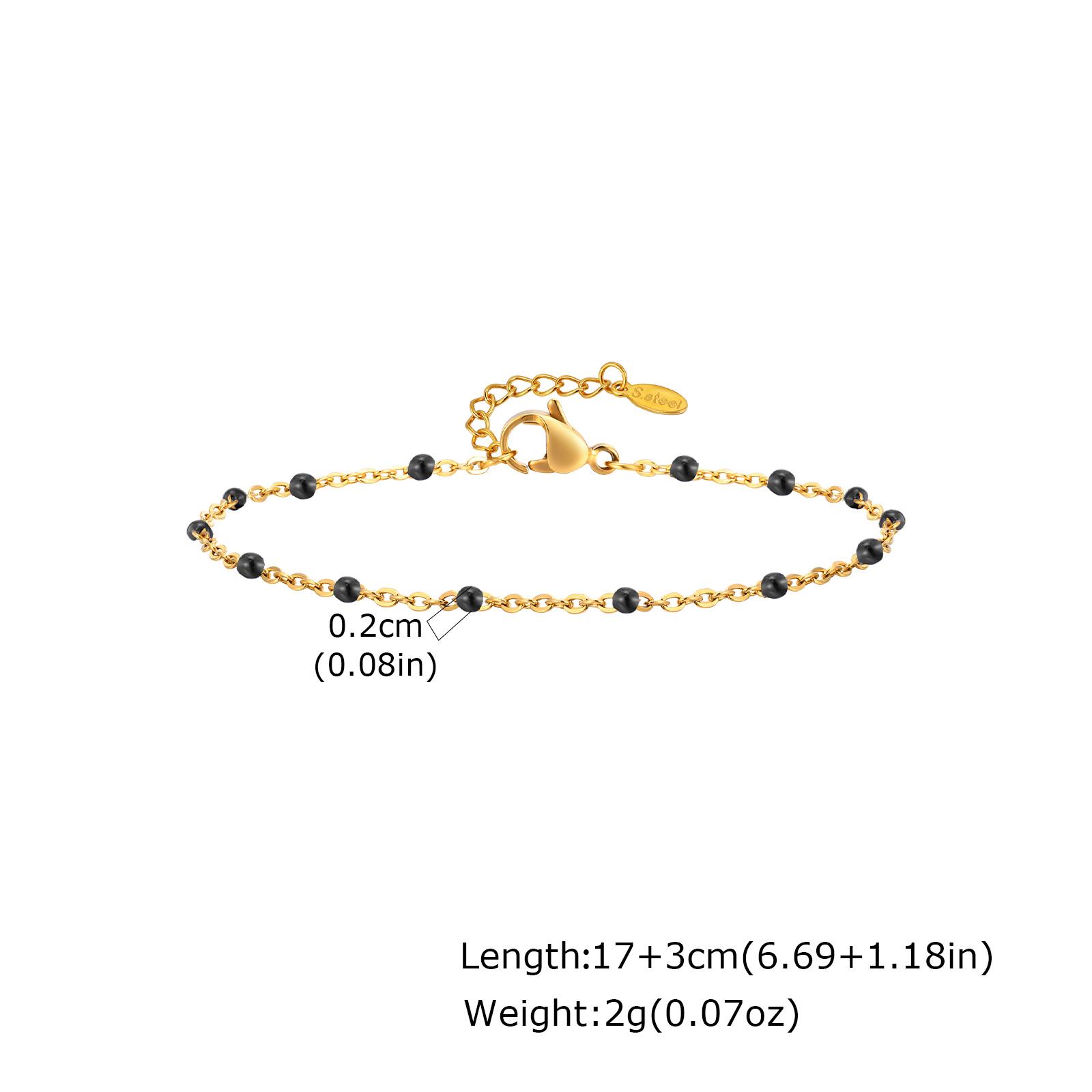 

Chic Beads Link Cable Chain Bracelets Colorful Chains Bracelet for Women Waterproof Wrist Jewelry Gifts