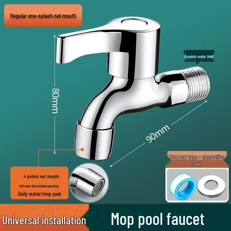 High-Quality Copper Dual-Control Washing Machine Faucet with Double Outlets