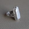 Natural Biwa Pearl 925 Sterling Silver Ring, Handmade Promise Ring