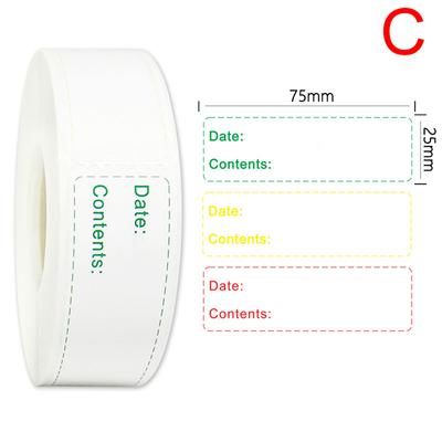 150Pcs/Roll Kitchen Sticker Refrigerator Freezer Food Storage Date Content Label