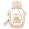 Skater Water Bottle with Straw 530ml Sumikko Gurashi Okaiyasan Straw Water Bottle One Push Children's Girls PDSH6DX-A