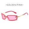 Rimless Y2K Style Sunglasses Rectangle Fashion Popular Women Men Shades Square Sun Glasses for Female Male Oculos Metal Frame