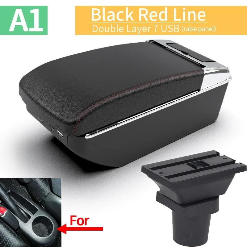 For TOYOTA Yaris Vitz Car Armrest Box Car Accessories Interior Parts Details Double-Layer Storage Box Retrofit Parts