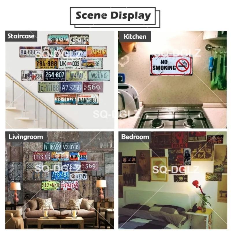 BARCELONA City License Plate Vintage Metal Tin Sign for Bar Home Wall Decor