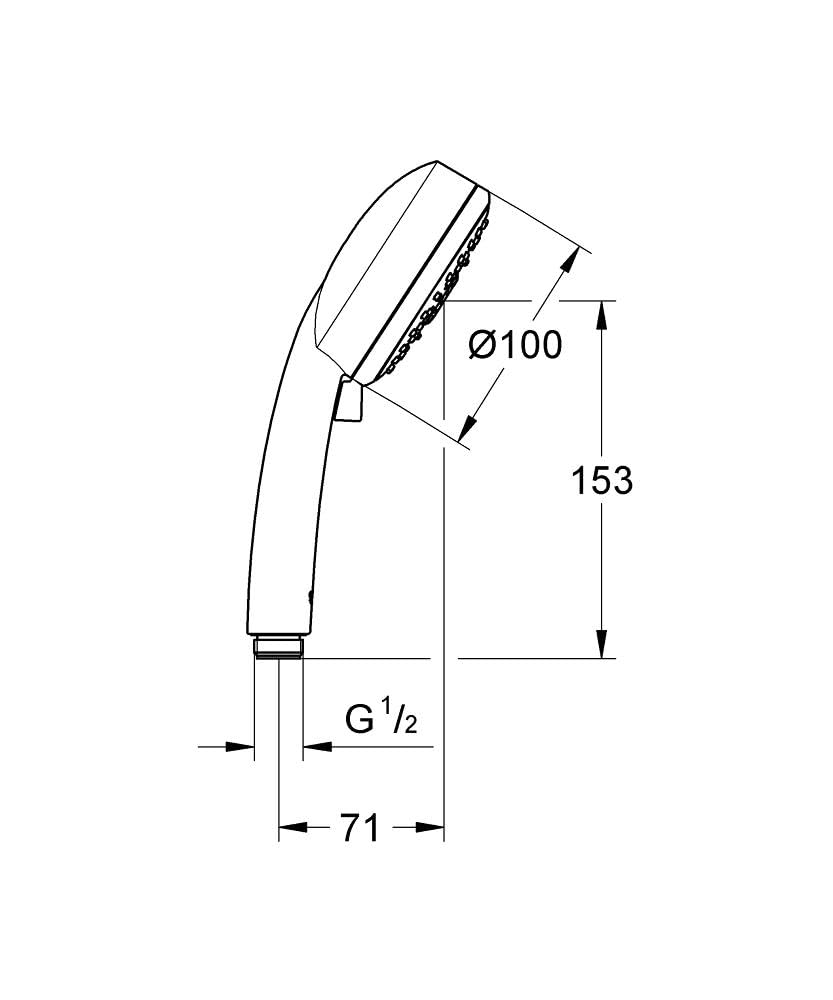 26094000 GROHE Vittario Comfort 100 Shower Head with 4 Modes
