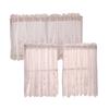 Tier And Valance Curtain 3 Pieces Embroidered Kitchen Curtains