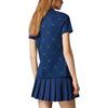 adidas Originals Trefoil SS25 Originals Fashion Comfortable Versatile Short Sleeve Polo Shirt Women Tops Night-Blue Green JM8266