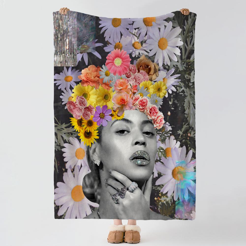 music B-Beyonce-E Throw Thick Comfort Flannel Quilt, Multi-scene Use Indoor Outdoor Daily Nap
