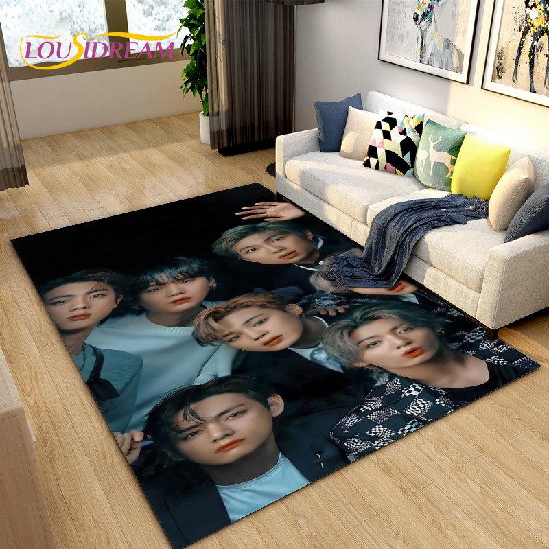 Stray Kids Kpop Singer Area Rug Large,Carpet Rug for Living Room Bedroom Sofa Doormat Decoration, Kids Play Non-slip Floor Mat
