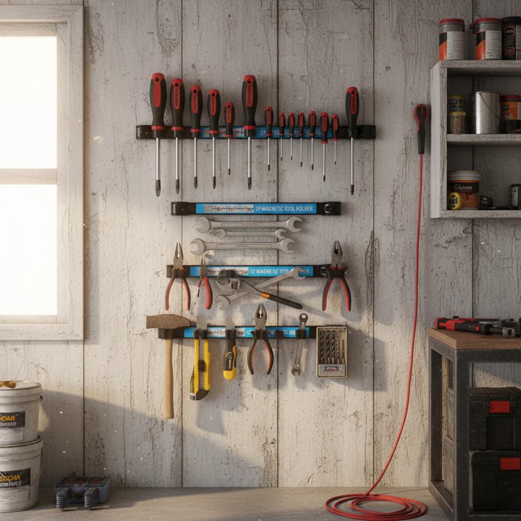 Magnetic Tool Holder Strong Magnetic Force Rack For Workshop Garage Kitchen 12/18 Inches