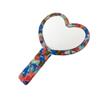 Heart Shape Handheld Mirror Acetic Acid Texture Dressing Mirror Creative Small Makeup Mirror  Woman