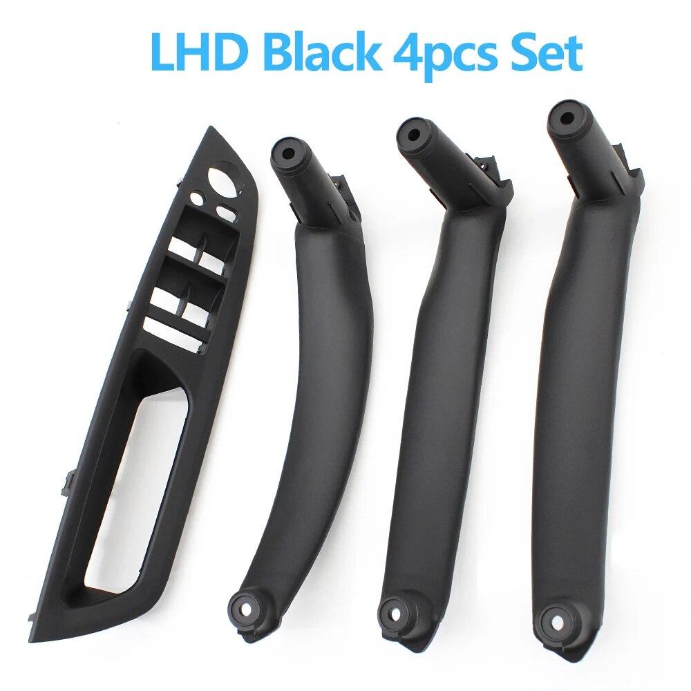 LHD RHD 4-teiliges Set Türfensterschalterblende Armlehnen-Zuziehgriffabdeckung Zierleiste Für BMW X5 X6 E70 E71 E72 2007-2014