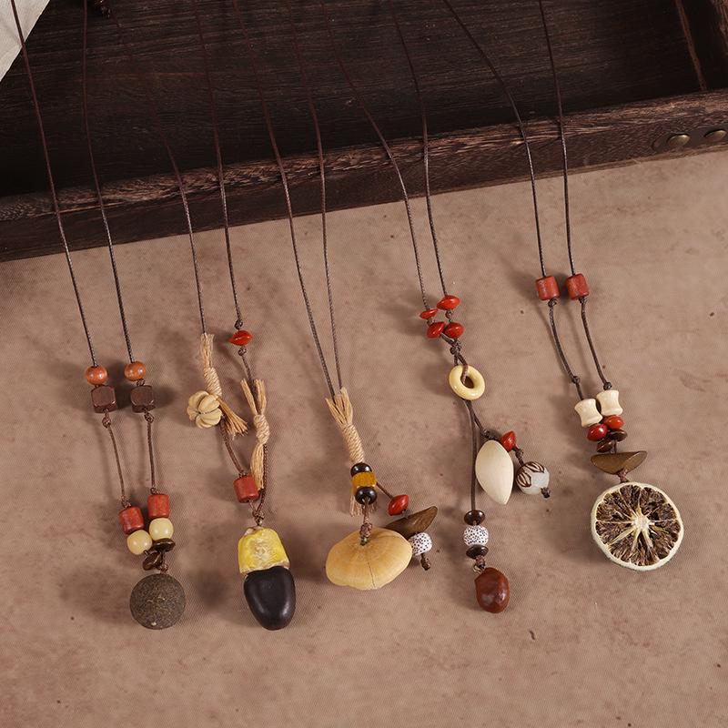 Natural Woven Fruit Bracelet DIY Kit - Ethnic Forest Style, High-End Handmade Gift