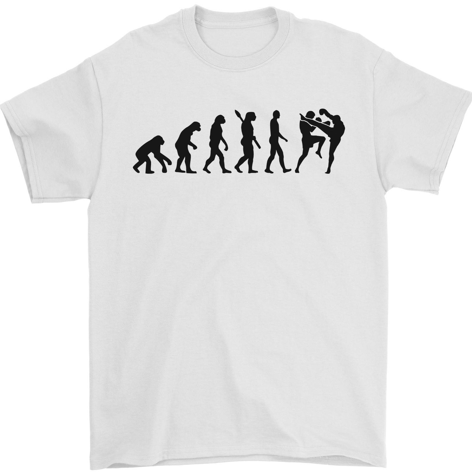 Muay Thai Evolution Contact Martial Arts MMA Mens T-Shirt 100% Cotton 4XL