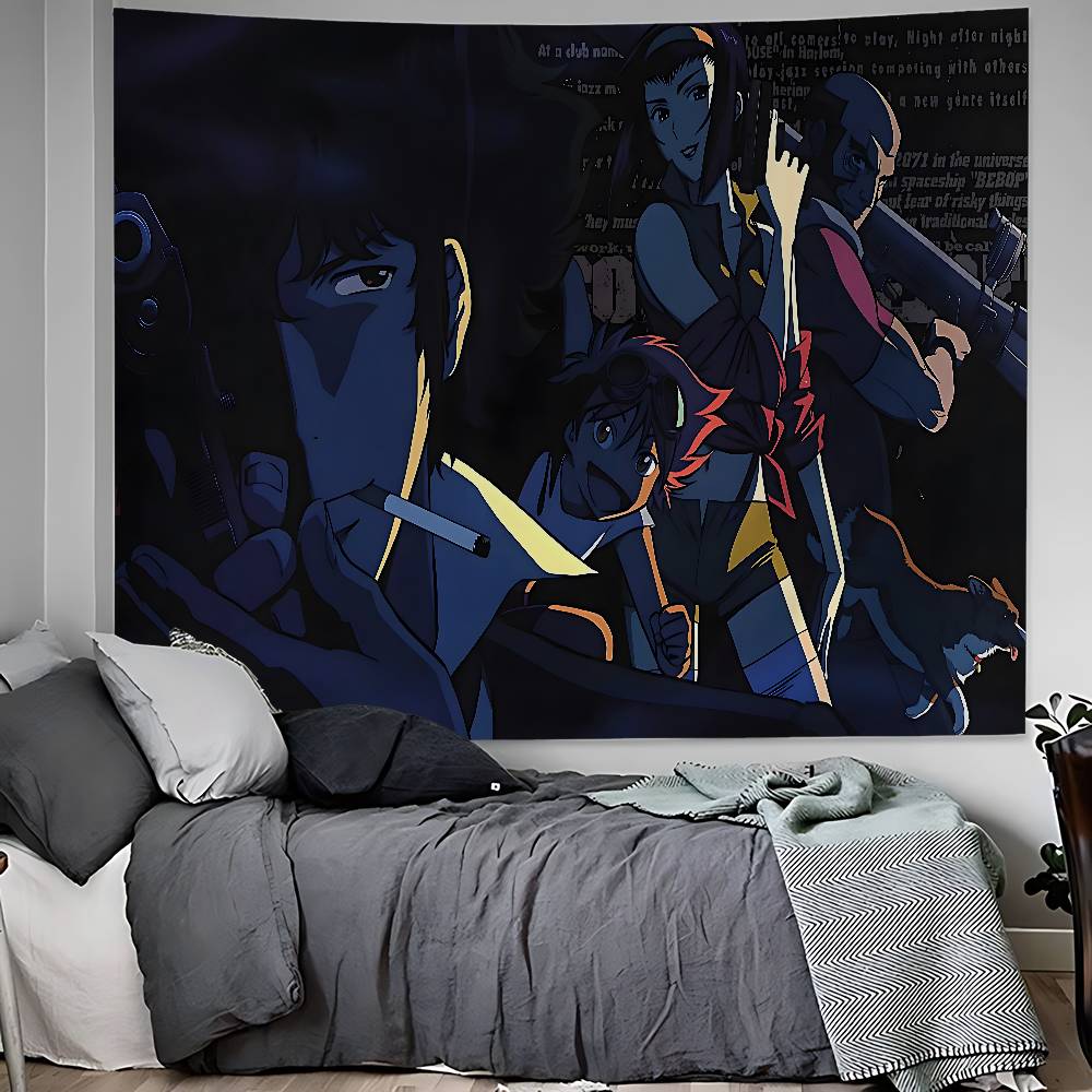 Cowboy Bebop Anime Hanging Bohemian Tapestry Hanging Tarot Hippie Wall Rugs Dorm Home Decor