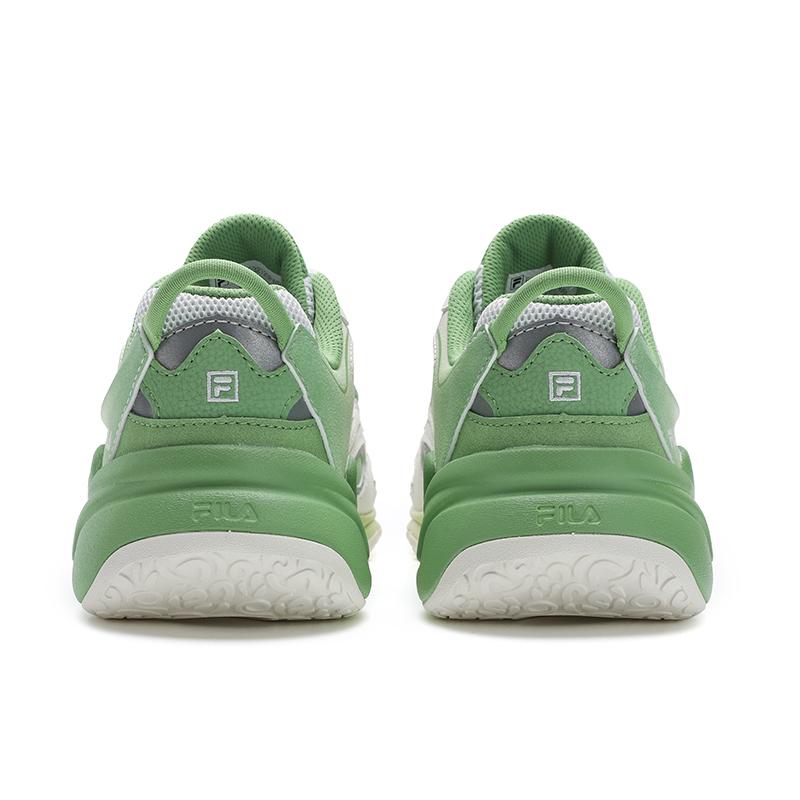 FILA Blur 2025 Fashion Versatile Color Block Durable Breathable Supportive Running Shoes Women sneaker Off-White Tooth-Green F12W532120FWB