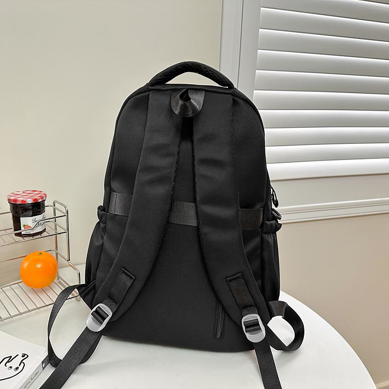 Student Schoolbag Color Contrast Backpack Women's Large Capacity Backpack with Coin Purse