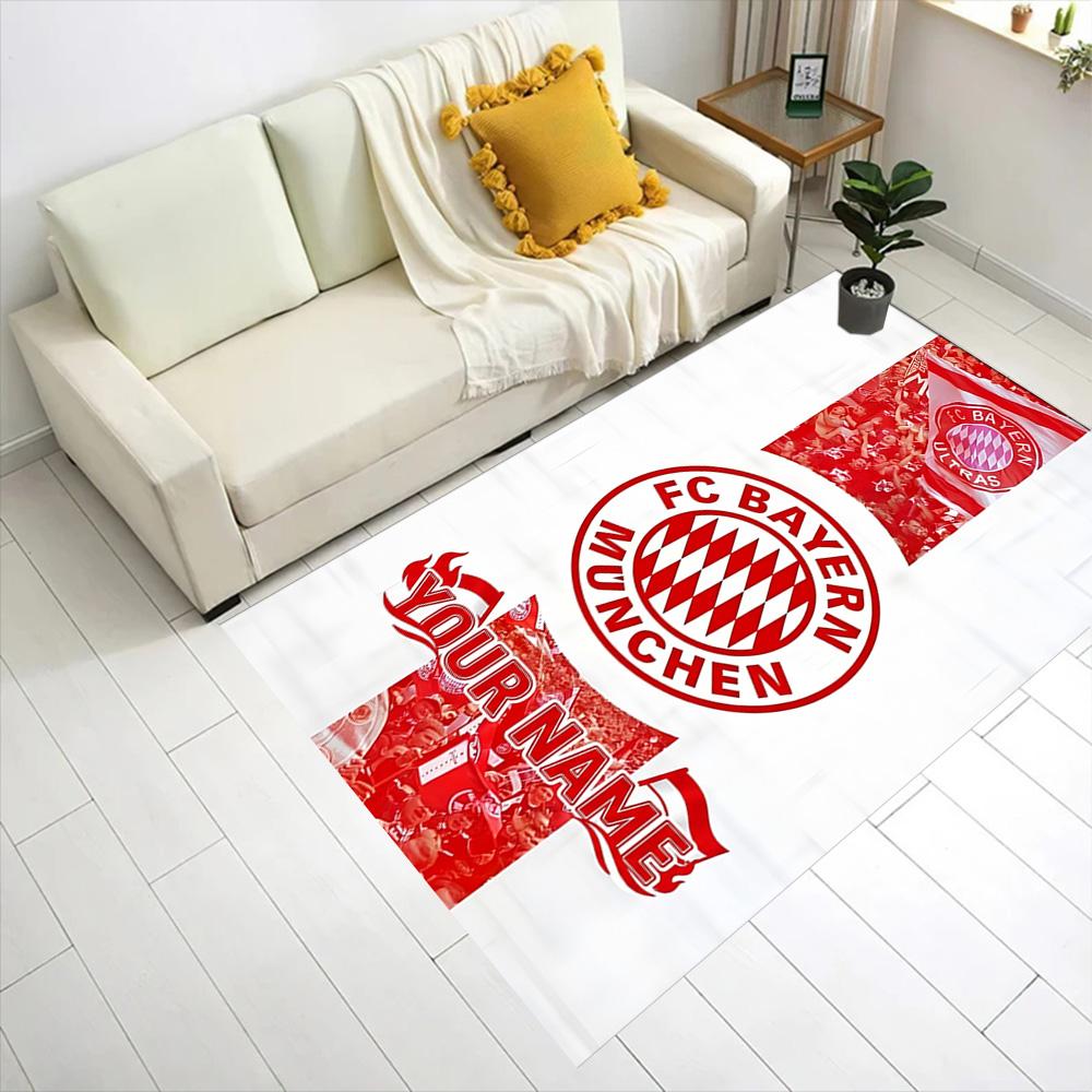 Bayern Munich Fan Gear Customize Your Name Floor Mat Suitable for Foyer Hallway Game Room Outdoor Antislip Carpet Anime Office Decor
