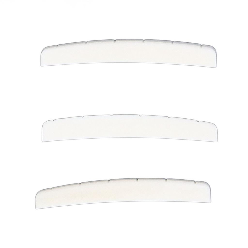 3PCS Electric Guitar Nut 6 Strings Electric Guitar Arc Preslotted Bone Replacement