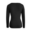 Women's And Winter Fashion Slim V-Neck Color Long Sleeve Bottom Down Shirt Sweatshirt Top