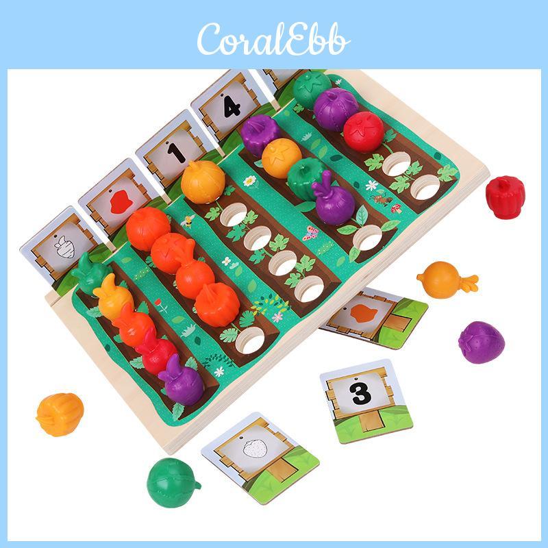 Wooden Fruit And Vegetable Garden Play Set For Childrens Early Education And Learning