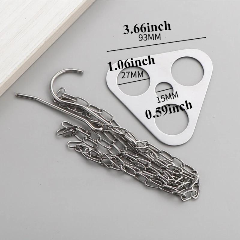 1Pc Tripod Hanging Detachable Campfire Cooking Accessories Set Outdoor Barbecue Adjustable Hanging Stainless Steel