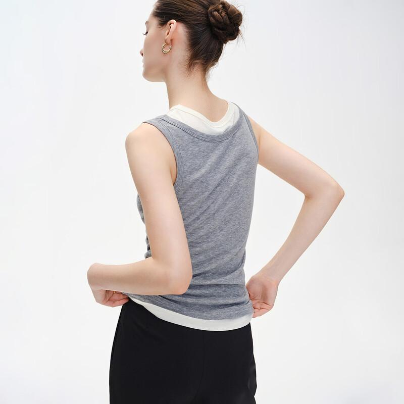 GIOVANNI VALENTINO Women's Slim Fit Layered Tank Top