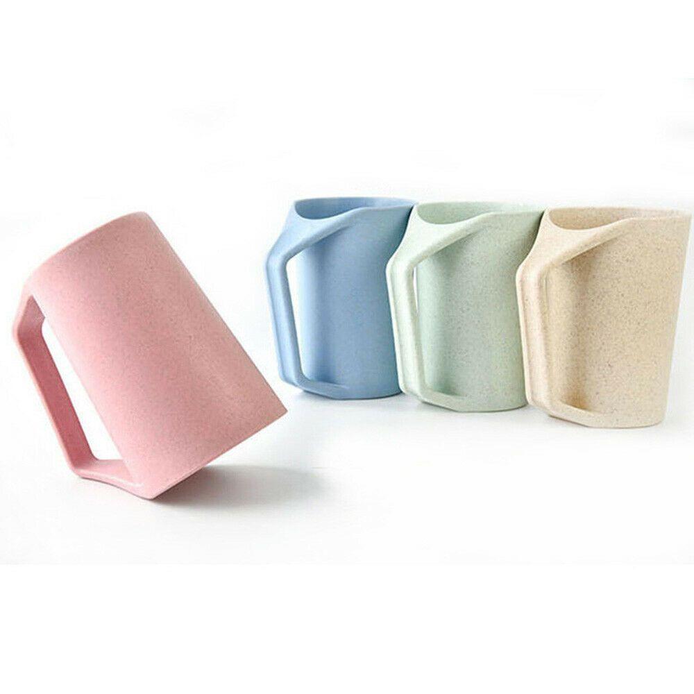 Ekologiczny kubek do szczotkowania z uchwytem Kubek kubek Kubki ze słomy pszenicznej Kubek na płyn do płukania ust Wodę Kubek plastikowy