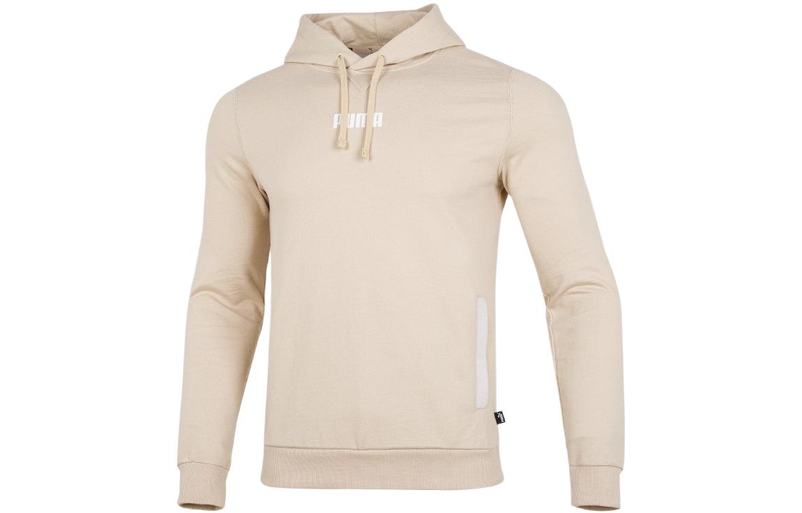 PUMA Sweatshirts Men s Ecru Hooded Moderate Regular 849584-64 L