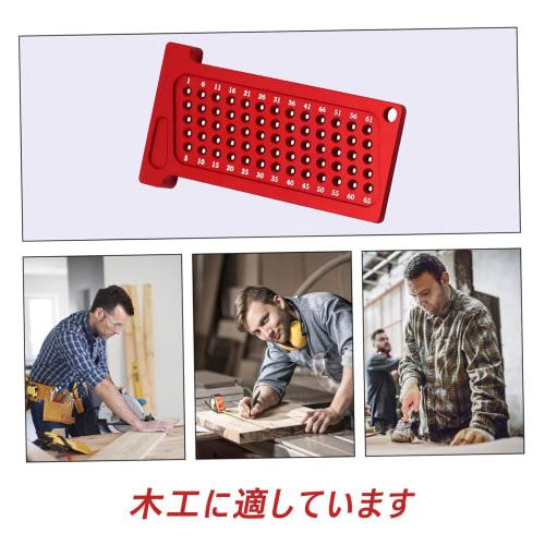 Refoiner T-square, Marking Ruler, Carpentry Ruler, High Precision, Portable Carpentry Scribing Tool, Aluminum Alloy, Red