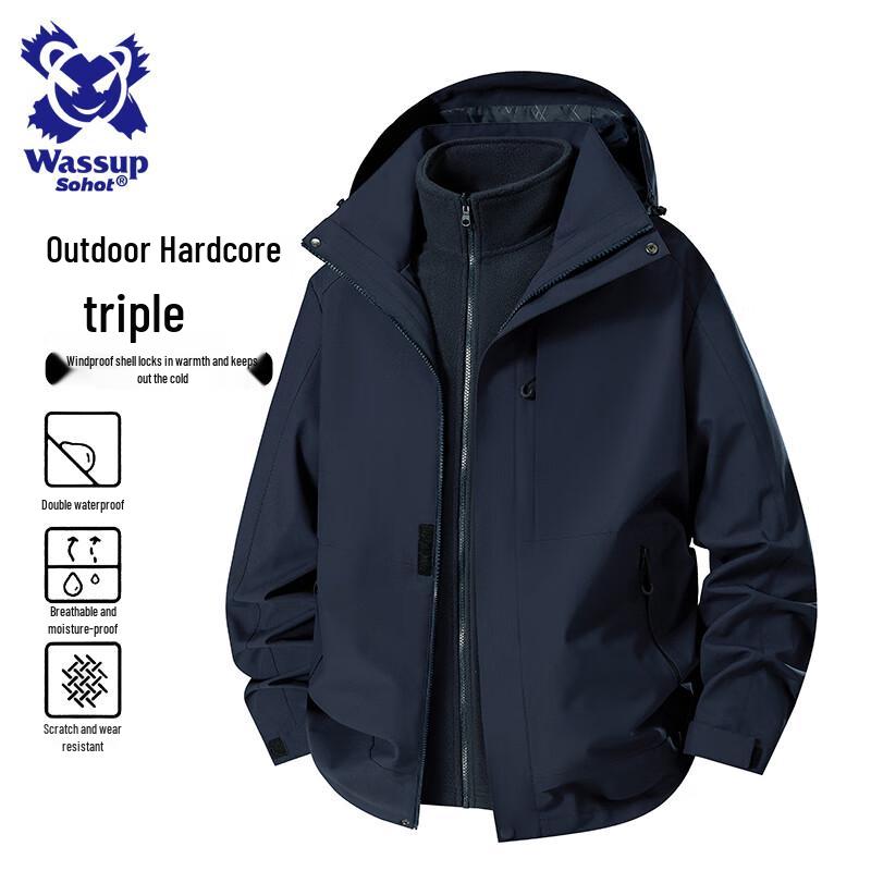 

Wassup Sohot Men s 3-in-1 Winter Outdoor Jacket M
