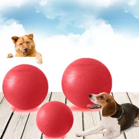 Pet Dog Puppy TPR Bouncing Ball Bite Resistant Molar Training Chew Play Toy