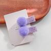 New 2pcs Korean Kawaii Candy Color Pompoms Hair Clips Little Girls Princess Barrettes Headwear Girls Kids Hair Accessories