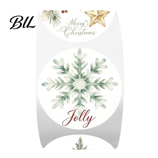 Holiday Decorative Sealing Stickers Christmas Round Stickers, Nordic Style Watercolor Labels, Festival Card Decorating Tags Envelope Decals