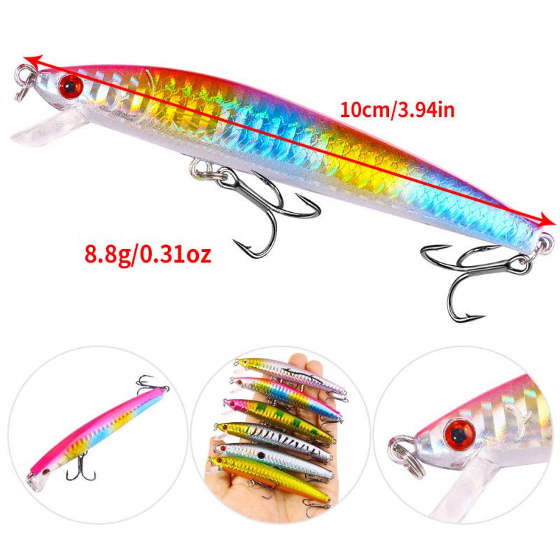 High-vibration short-blade minnow lure15PCS10CM8.8GLong-range casting lure for bass and mandarin fish fishing gear