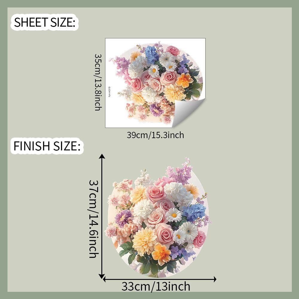 Pittura Fiore Creativo Bagno WC Adesivo Decorazione Abbellimento Casa Adesivo Decorazione Stanza Accessori