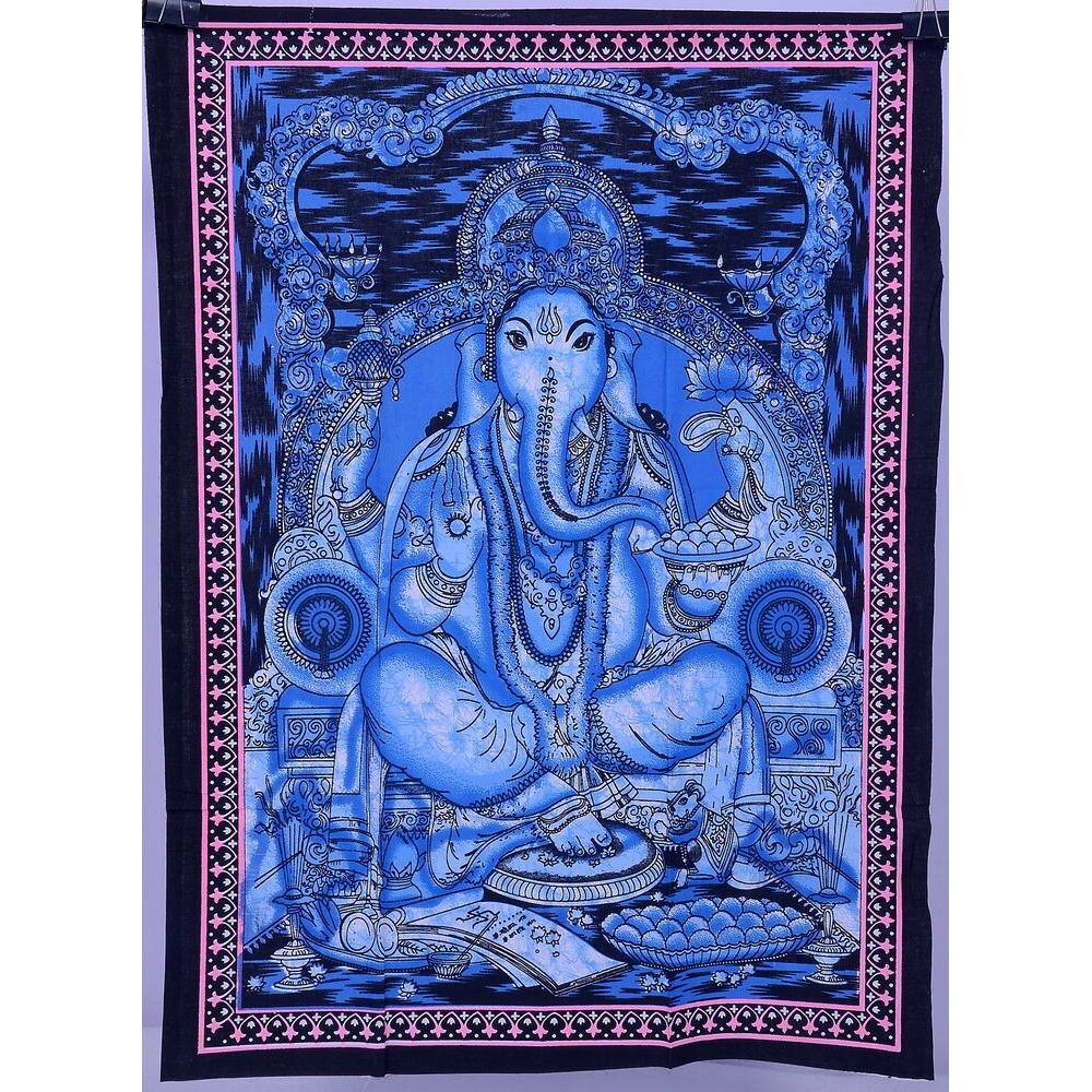 Tapestry Indian Lord Ganesha throws a blanket 75x100