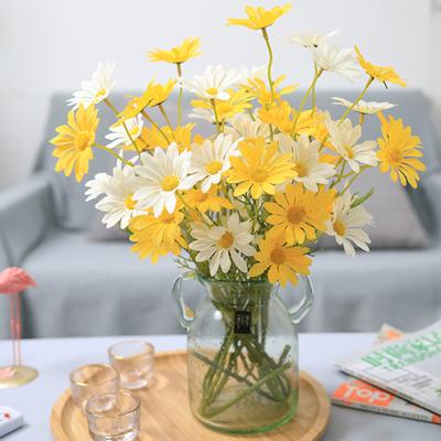 5 Köpfe künstliche Blume, UV-beständig, Seide, bunt, Kunstblumen-Dekor, handgefertigt, Blumenmodell, wilde Blumenarrangements, Heimdekoration