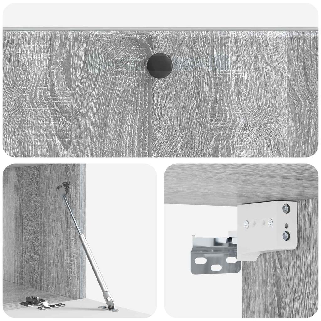 Wall Mounted TV Cabinet 98 x 41 x 30 cm Grey Sonoma
