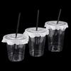 10Pcs 360/420/520Ml Plastic Straw Cups With Lids Snack And Drink Cup Cold Cup Clear Disposable Pet Plastic Cup Boba Milk Tea Cup
