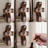 6PCS/3PCS/1PC Mini Solid Wood Handmade Cross, Compact and Convenient