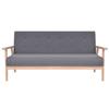 VidaXL Ensemble de canapés 3 pcs Tissu Gris foncé