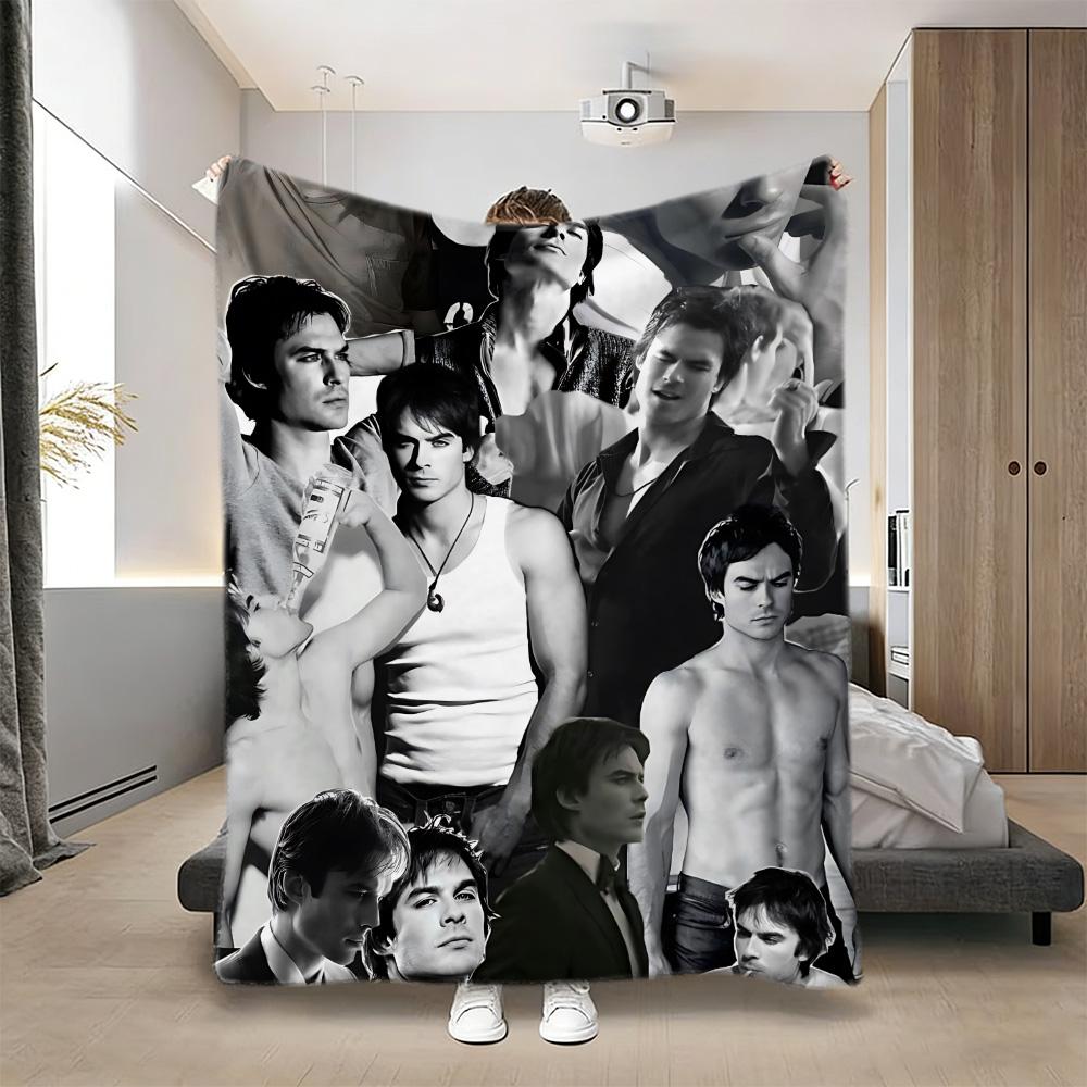Printed Blanket Picnic Blankets Warm Blanket Soft and Comfortable Blanket Home Travel The V-Vampires D-Diaries Birthday Gift