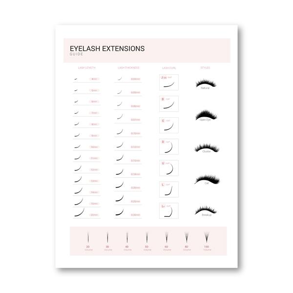 Lash Extensions Technician Guide Posters and Prints Makeup Wall Art Picture Room Decor Eyelash Business Form Art Canvas Poster