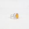 Citrine Gemstone 925Sterling Silver Jewelry Statement Ring For Mother's Day Gift CZR-3-3